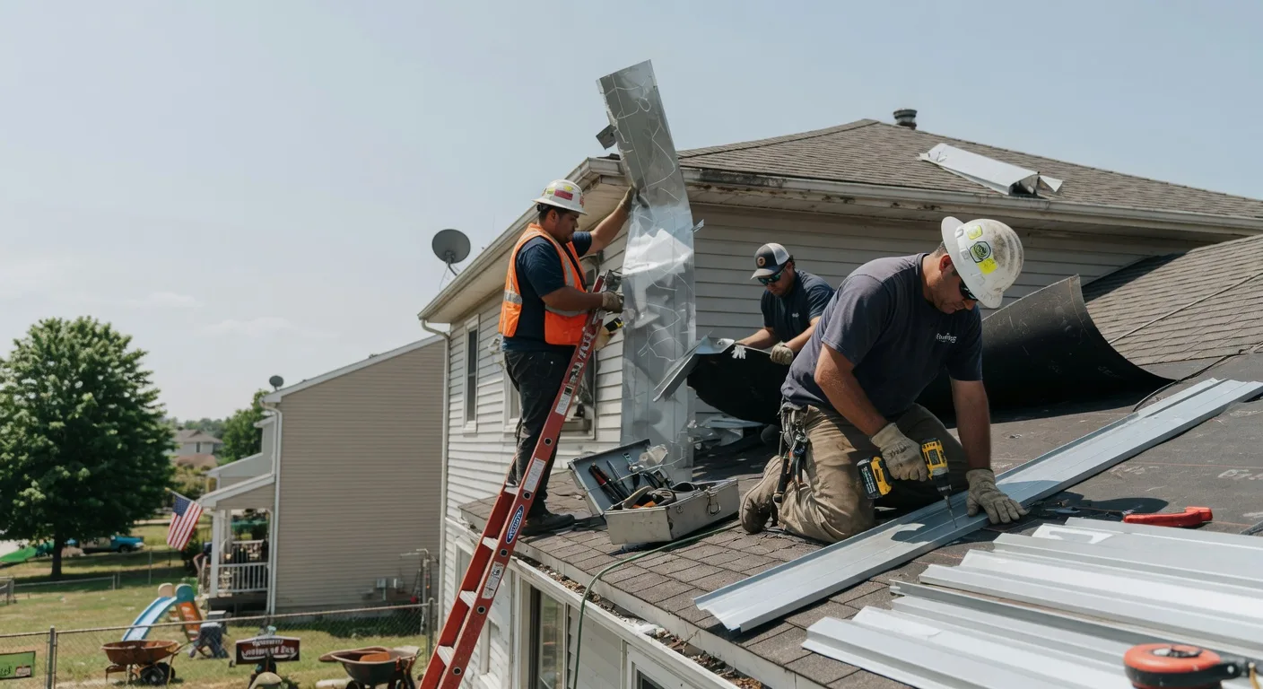 Storm Damage Metal Roof Repair in Nichols, NY